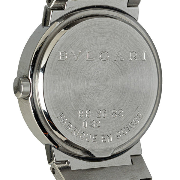 ブルガリ ブルガリブルガリ 腕時計 BB26SS クオーツ ブラック文字盤 ステンレススチール レディース BVLGARI 【中古】