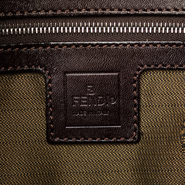 フェンディ ズッカ マンマバケット ワンショルダーバッグ 26325 ブラウン キャンバス レザー レディース FENDI 【中古】