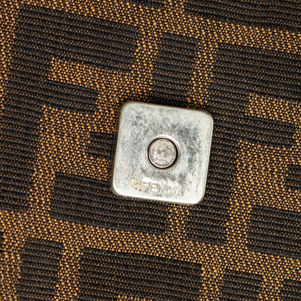 フェンディ ズッカ マンマバケット ワンショルダーバッグ 26325 ブラウン キャンバス レザー レディース FENDI 【中古】