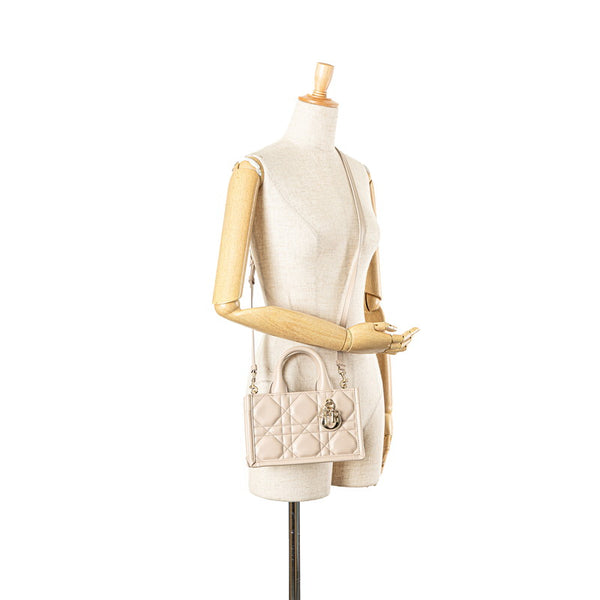 ディオール マクロカナージュ ハンドバッグ ショルダーバッグ 2WAY ベージュ レザー レディース Dior 【中古】