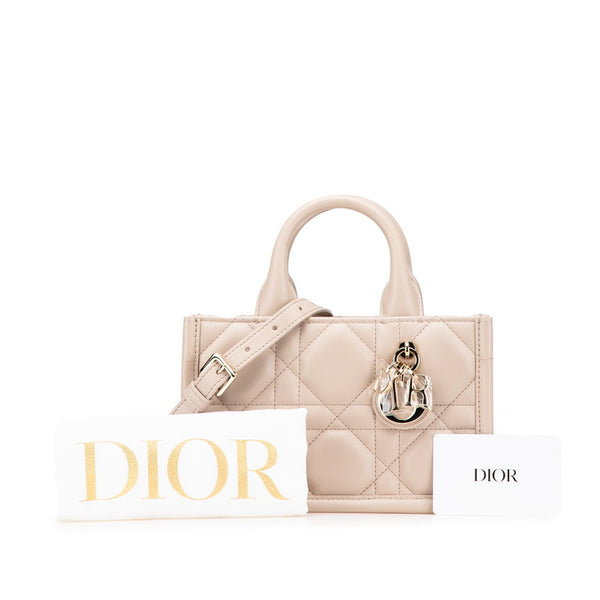 ディオール マクロカナージュ ハンドバッグ ショルダーバッグ 2WAY ベージュ レザー レディース Dior 【中古】