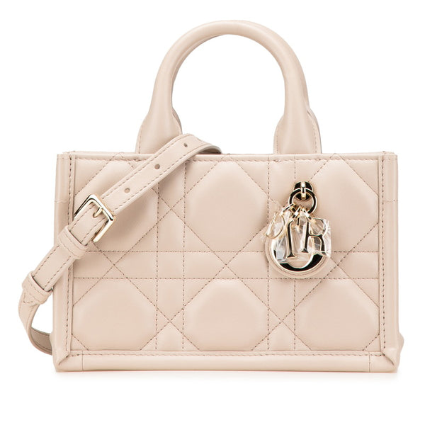 ディオール マクロカナージュ ハンドバッグ ショルダーバッグ 2WAY ベージュ レザー レディース Dior 【中古】