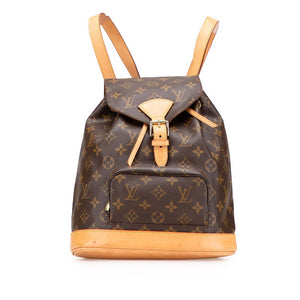ルイ ヴィトン モノグラム モンスリMM リュック バックパック M51136 ブラウン PVC レザー レディース LOUIS VUITTON 【中古】