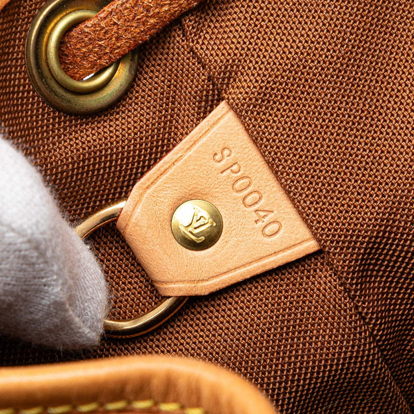 ルイ ヴィトン モノグラム モンスリMM リュック バックパック M51136 ブラウン PVC レザー レディース LOUIS VUITTON 【中古】