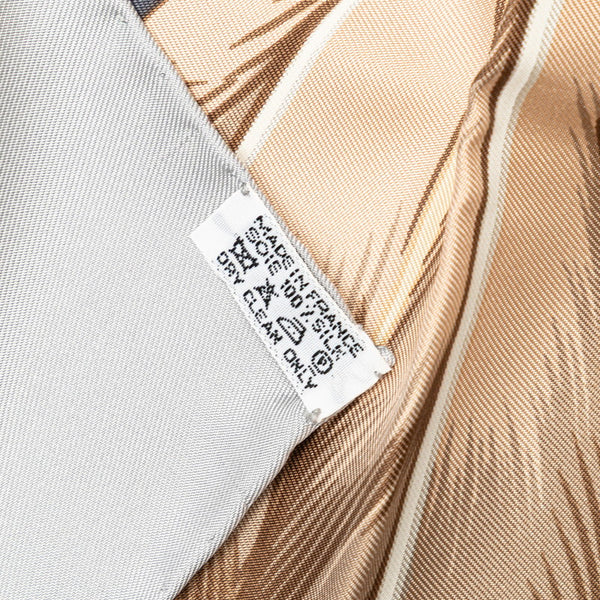 エルメス カレ90 BRAZIL ブラジル スカーフ グレー マルチカラー シルク レディース HERMES 【中古】