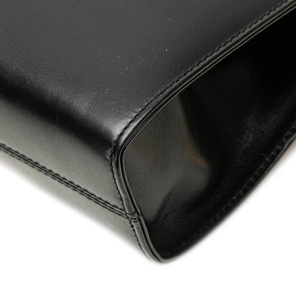 サルヴァトーレフェラガモ ガンチーニ チェーン ショルダーバッグ ブラック レザー レディース Salvatore Ferragamo 【中古】