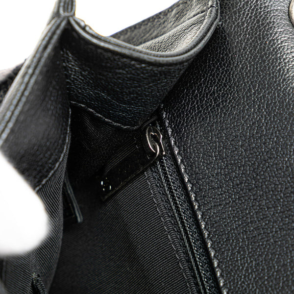 シャネル 2.55 斜め掛け チェーン ショルダーバッグ ブラック ネイビー ゴートスキン レディース CHANEL 【中古】