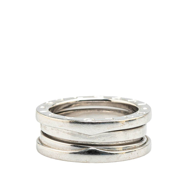 ブルガリ ビーゼロワン 2バンド リング 指輪 #51 シルバー K18WG ホワイトゴールド レディース BVLGARI 【中古】