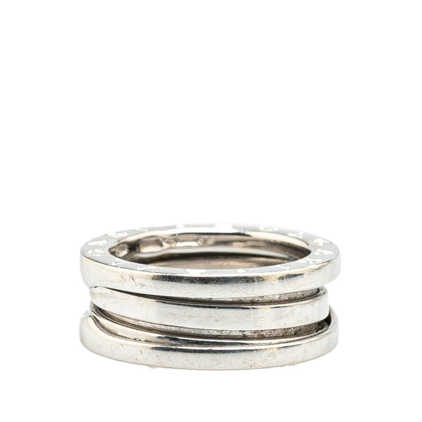ブルガリ ビーゼロワン 2バンド リング 指輪 #51 シルバー K18WG ホワイトゴールド レディース BVLGARI 【中古】
