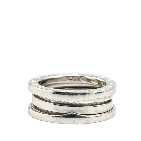 ブルガリ ビーゼロワン 2バンド リング 指輪 #51 シルバー K18WG ホワイトゴールド レディース BVLGARI 【中古】
