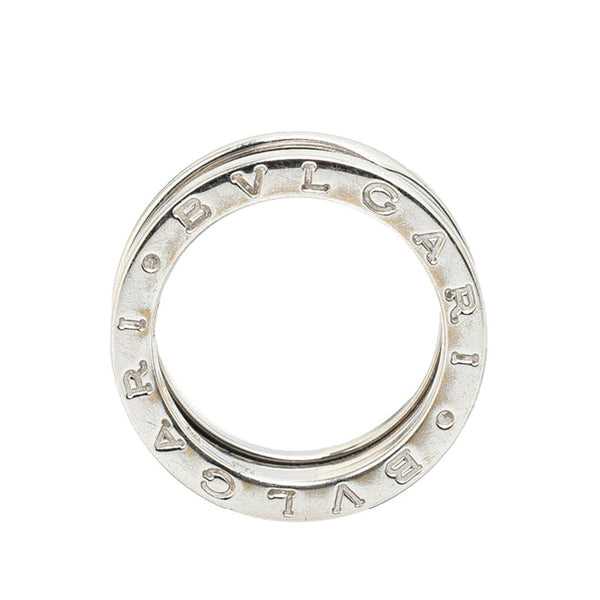 ブルガリ ビーゼロワン 2バンド リング 指輪 #51 シルバー K18WG ホワイトゴールド レディース BVLGARI 【中古】