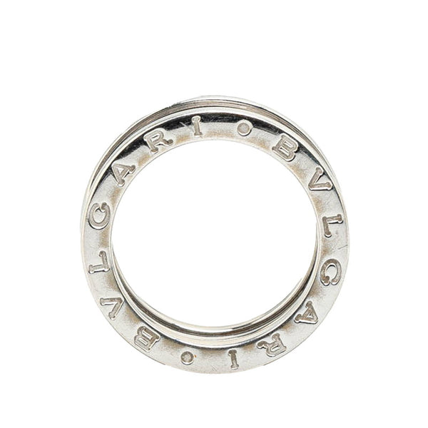 ブルガリ ビーゼロワン 2バンド リング 指輪 #51 シルバー K18WG ホワイトゴールド レディース BVLGARI 【中古】
