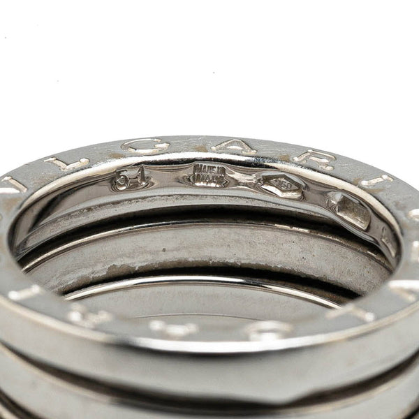 ブルガリ ビーゼロワン 2バンド リング 指輪 #51 シルバー K18WG ホワイトゴールド レディース BVLGARI 【中古】
