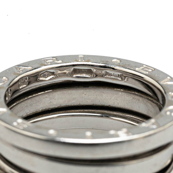 ブルガリ ビーゼロワン 2バンド リング 指輪 #51 シルバー K18WG ホワイトゴールド レディース BVLGARI 【中古】