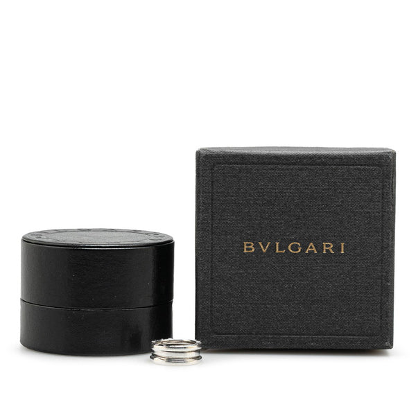 ブルガリ ビーゼロワン 2バンド リング 指輪 #51 シルバー K18WG ホワイトゴールド レディース BVLGARI 【中古】