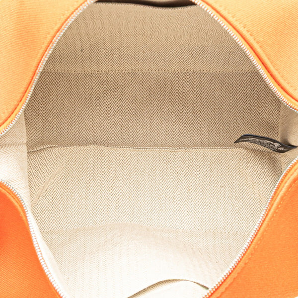 エルメス ブリッドアブラックGM ハンドバッグ オレンジ レッド トワルアッシュ レディース HERMES 【中古】