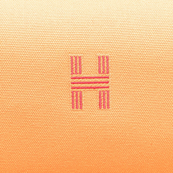 エルメス ブリッドアブラックGM ハンドバッグ オレンジ レッド トワルアッシュ レディース HERMES 【中古】