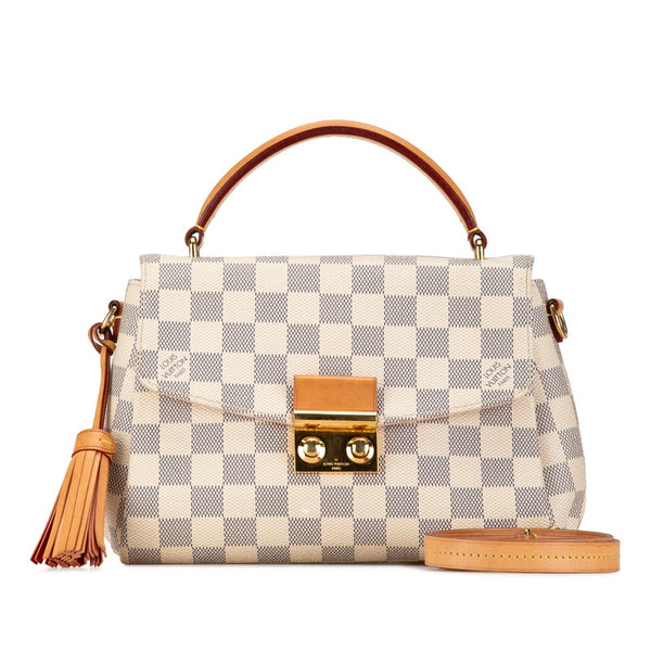 ルイ ヴィトン ダミエ クロワゼット ハンドバッグ ショルダーバッグ 2WAY N41581 ホワイト PVC レザー レディース LOUIS VUITTON 【中古】