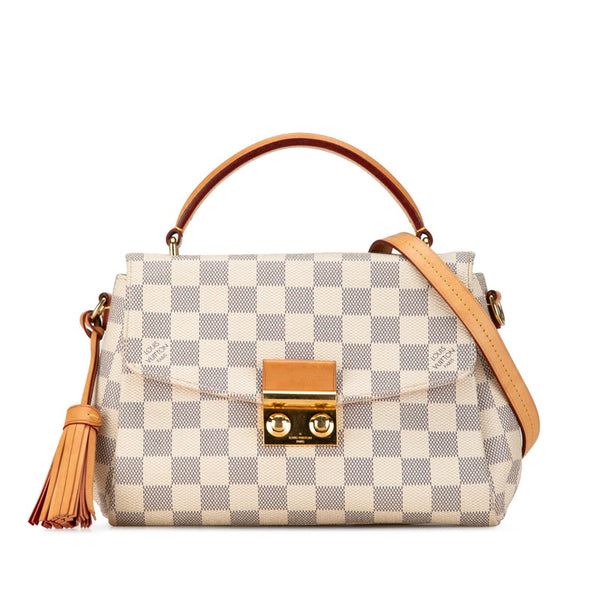 ルイ ヴィトン ダミエ クロワゼット ハンドバッグ ショルダーバッグ 2WAY N41581 ホワイト PVC レザー レディース LOUIS VUITTON 【中古】