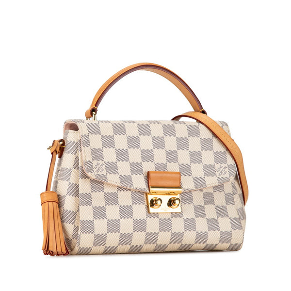 ルイ ヴィトン ダミエ クロワゼット ハンドバッグ ショルダーバッグ 2WAY N41581 ホワイト PVC レザー レディース LOUIS VUITTON 【中古】