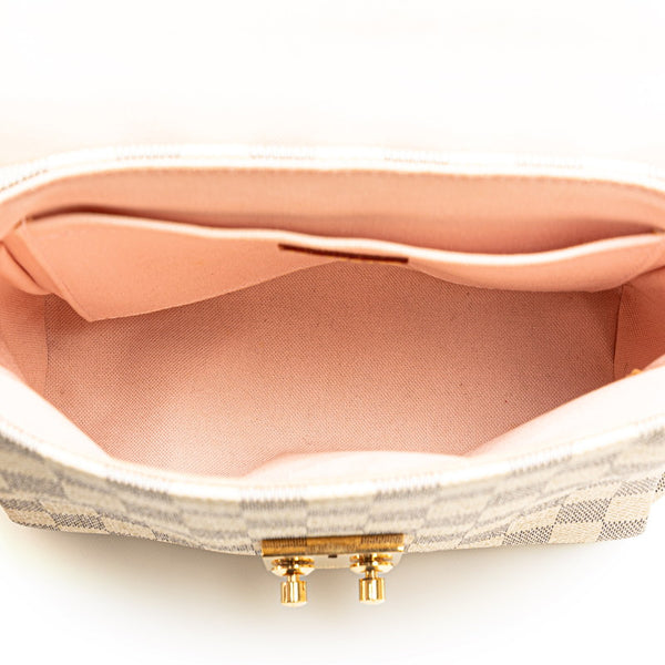 ルイ ヴィトン ダミエ クロワゼット ハンドバッグ ショルダーバッグ 2WAY N41581 ホワイト PVC レザー レディース LOUIS VUITTON 【中古】
