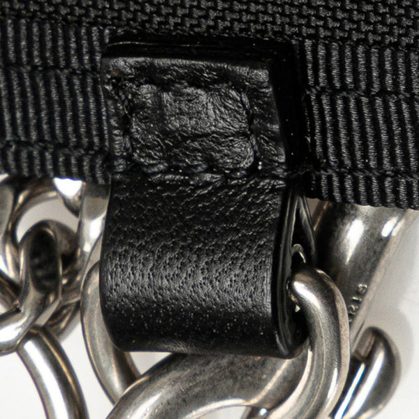 サンローラン ラジオ 総柄 三つ折り財布 586279 ピンク ブラック ナイロン レディース SAINT LAURENT 【中古】