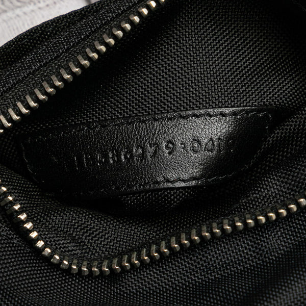 サンローラン ラジオ 総柄 三つ折り財布 586279 ピンク ブラック ナイロン レディース SAINT LAURENT 【中古】