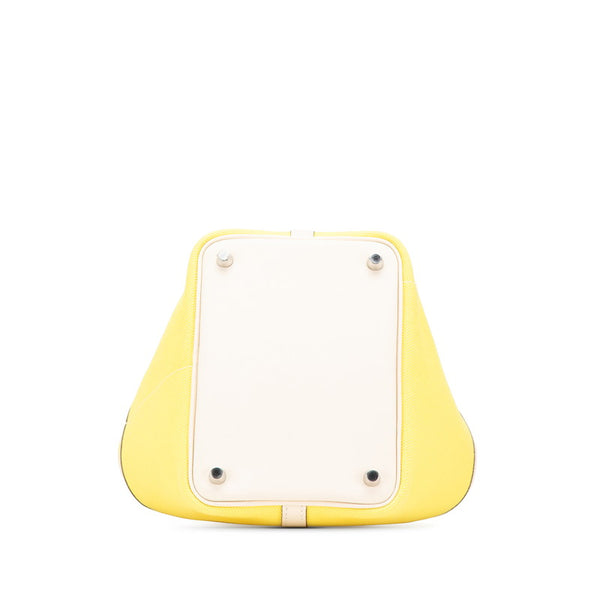 エルメス ピコタンロック カーゴ PM ハンドバッグ ジョーヌシトロン ナタ スイフト トワルゴエラン レディース HERMES 【中古】