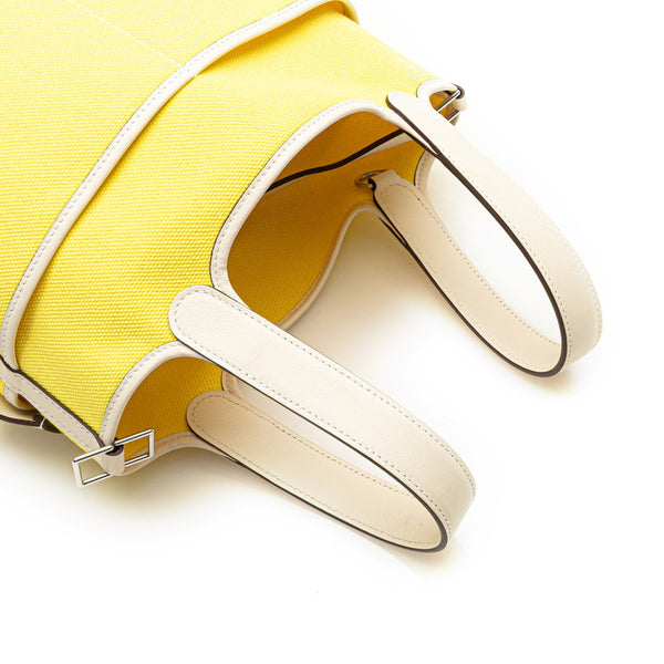 エルメス ピコタンロック カーゴ PM ハンドバッグ ジョーヌシトロン ナタ スイフト トワルゴエラン レディース HERMES 【中古】