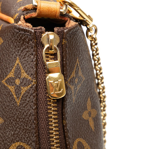 ルイ ヴィトン モノグラム エヴァ ハンドバッグ ショルダーバッグ 2WAY M95567 ブラウン PVC レザー レディース LOUIS VUITTON 【中古】