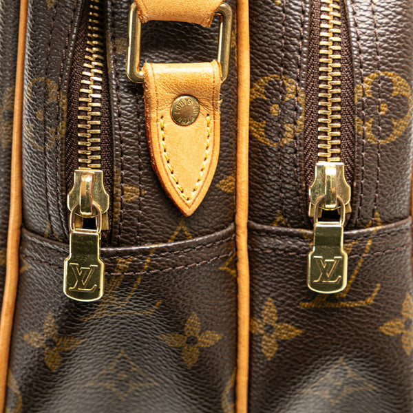 ルイ ヴィトン モノグラム リポーターPM 斜め掛け ショルダーバッグ  M45254 ブラウン PVC レザー レディース LOUIS VUITTON 【中古】