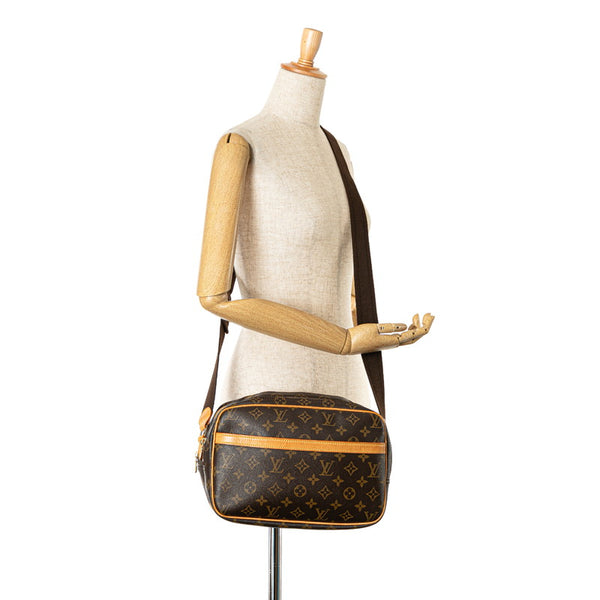 ルイ ヴィトン モノグラム リポーターPM 斜め掛け ショルダーバッグ  M45254 ブラウン PVC レザー レディース LOUIS VUITTON 【中古】