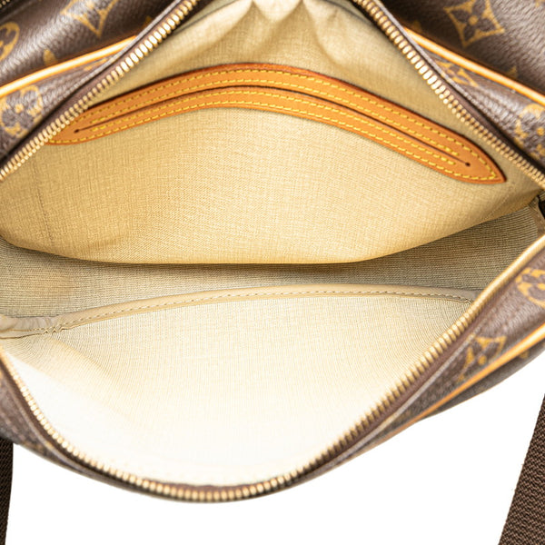 ルイ ヴィトン モノグラム リポーターPM 斜め掛け ショルダーバッグ  M45254 ブラウン PVC レザー レディース LOUIS VUITTON 【中古】