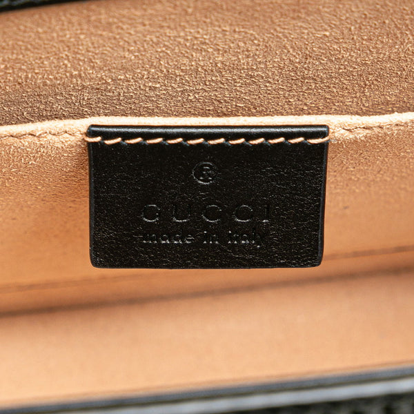 グッチ シルヴィ シェリーライン ミニ ハンドバッグ ショルダーバッグ 2WAY 470270 ブラック レザー レディース GUCCI 【中古】