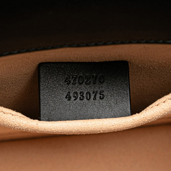 グッチ シルヴィ シェリーライン ミニ ハンドバッグ ショルダーバッグ 2WAY 470270 ブラック レザー レディース GUCCI 【中古】