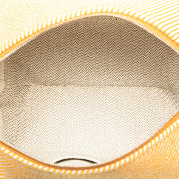 エルメス ブリッドアブラックPM ハンドバッグ オレンジ ブラウン キャンバス レディース HERMES 【中古】