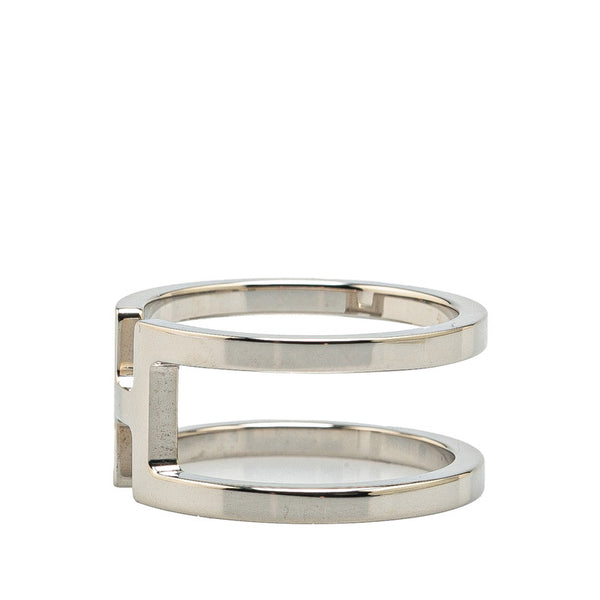 エルメス H アン ロン スカーフリング シルバー メタル レディース HERMES 【中古】