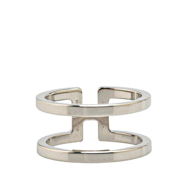 エルメス H アン ロン スカーフリング シルバー メタル レディース HERMES 【中古】