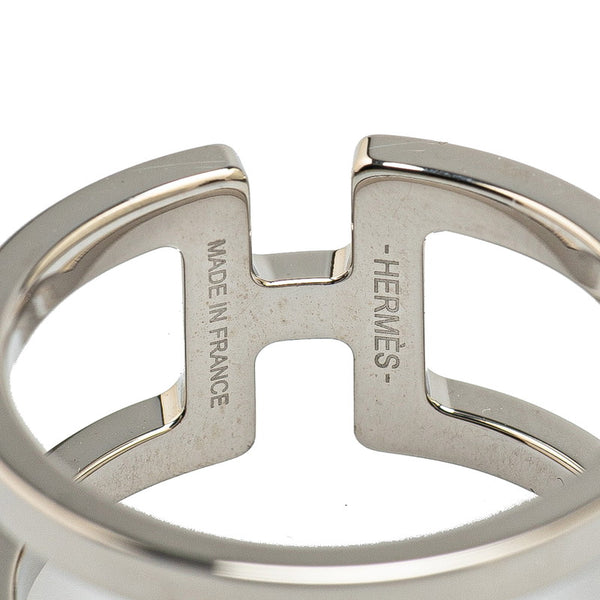 エルメス H アン ロン スカーフリング シルバー メタル レディース HERMES 【中古】