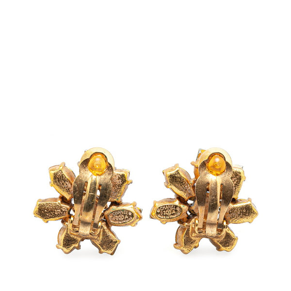 シャネル ココマーク ビジュー ラインストーン イヤリング ゴールド メッキ レディース CHANEL 【中古】