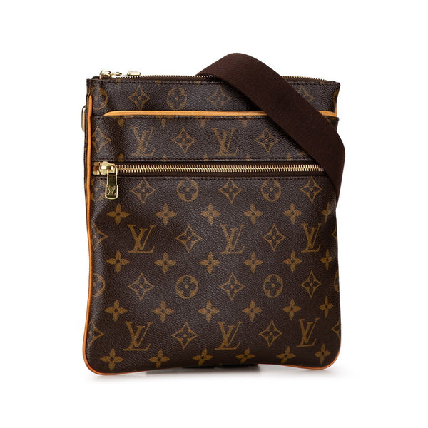 ルイ ヴィトン モノグラム ポシェット ヴァルミー ショルダーバッグ M40524 ブラウン PVC レザー レディース LOUIS VUITTON 【中古】