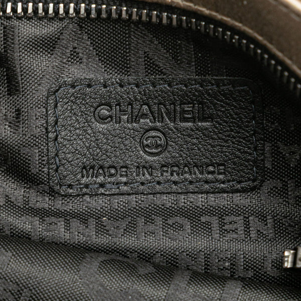 シャネル コスメ柄 ポーチ ベージュ サテン レディース CHANEL 【中古】