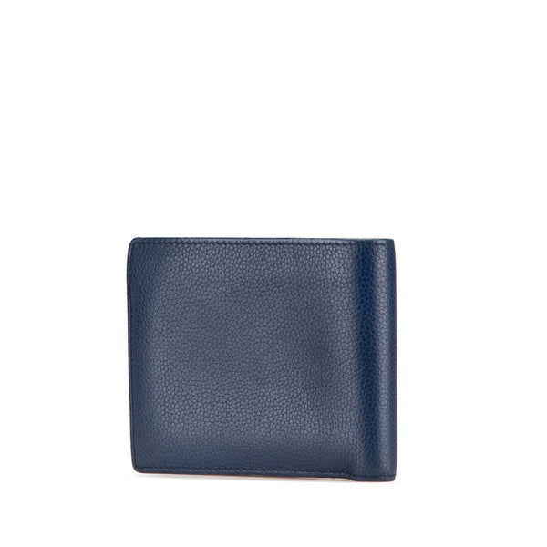 シャネル ココマーク 二つ折り財布 ブルー レザー レディース CHANEL 【中古】