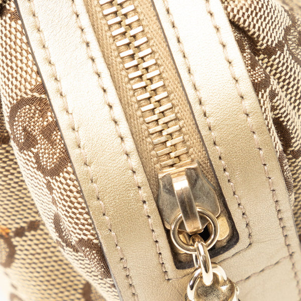 グッチ GGキャンバス バンブー ポーチ 246174 ベージュ ゴールド キャンバス レザー レディース GUCCI 【中古】