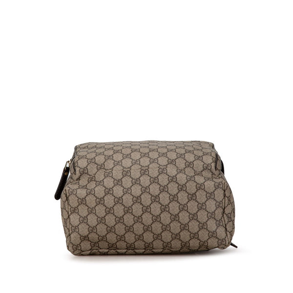 グッチ GGスプリーム リュック バックパック 246103 ベージュ ブラウン PVC レザー レディース GUCCI 【中古】