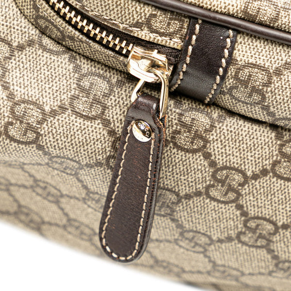 グッチ GGスプリーム リュック バックパック 246103 ベージュ ブラウン PVC レザー レディース GUCCI 【中古】