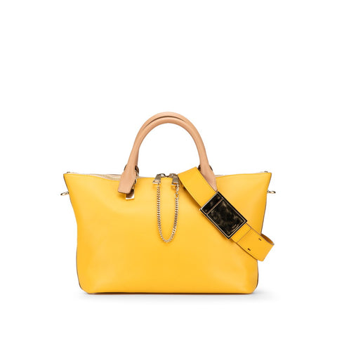クロエ ベイリー ハンドバッグ ショルダーバッグ 2WAY ベージュ イエロー レザー レディース Chloe 【中古】