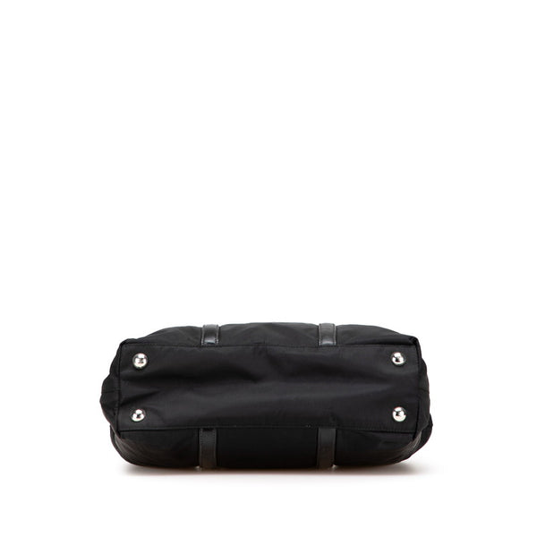 プラダ 三角ロゴプレート ハンドバッグ ショルダーバッグ 2WAY BN1066 ブラック ナイロン レザー レディース PRADA 【中古】