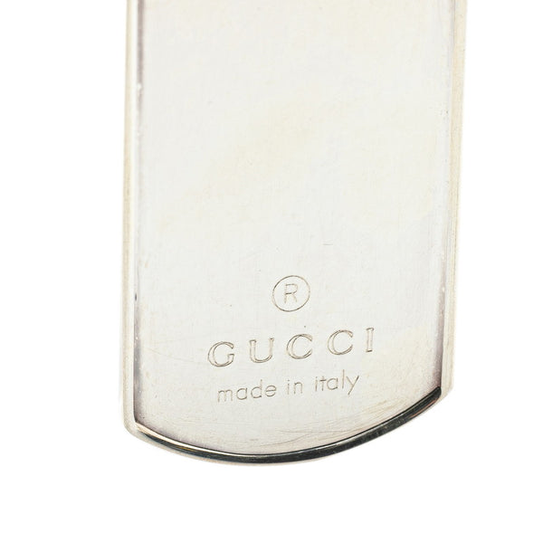 グッチ ドッグタグ IDタグ ボールチェーン ペンダントネックレス SV925 シルバー レディース GUCCI 【中古】