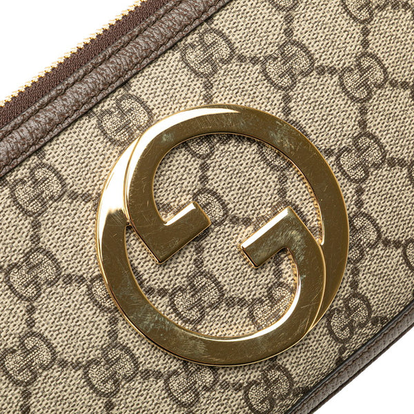 グッチ GGスプリーム ブロンディ ウエストバッグ ボディバッグ 702614 ベージュ ブラウン PVC レザー レディース GUCCI 【中古】